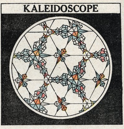 Lichtreflexion: ein Kaleidoskop. Anonyme Illustration von 1925. Private Sammlung. von Anonymous Anonymous