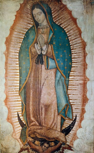 Darstellung der Jungfrau von Guadalupe, Schutzpatronin von Mexiko (Drucke) von Anonymous Anonymous