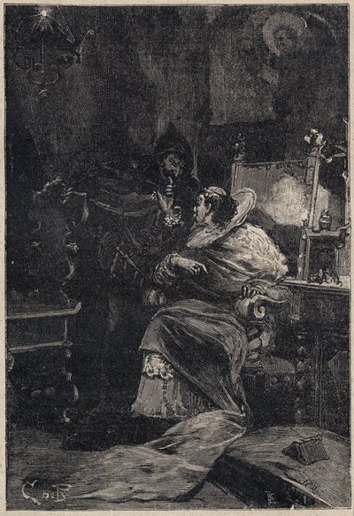 Rodrigo Borgia und Ascanio Maria Sforza Visconti (1455-1505) - Gravur aus 