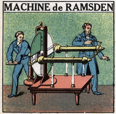 Statische Maschinen: Maschine eine Addition. Maschine von Jesse Ramsden (1735-1800) erfunden im Jahr 1768. Anonyme Illustration von 1925. Private Sammlung. von Anonymous Anonymous