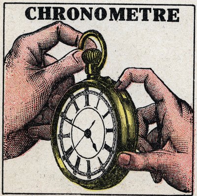 Zeit: ein Chronometer. Anonyme Illustration von 1925. Private Sammlung. von Anonymous Anonymous