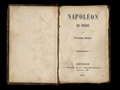 Titelseite von „Napoleon der Kleine“, politisches Pamphlet von Victor Hugo über Louis-Napoleon Bonaparte (Napoleon III). 1855. von Anonymous Anonymous