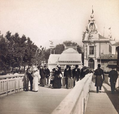 Weltausstellung 1900 - Exposition Universelle de 1900 in Paris: Passerelle des Invalides. Private Sammlung von Anonymous Anonymous
