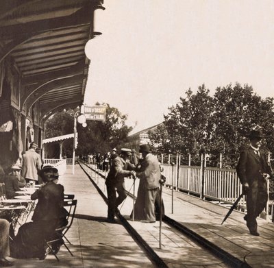 Weltausstellung 1900 in Paris: Das rollende Trottoir - private Sammlung von Anonymous Anonymous