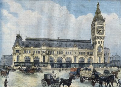 Ansicht des Gare de Lyon in Paris im Jahr 1902. Gravur in Le Petit Parisien von Anonymous Anonymous