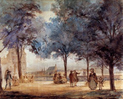 Blick auf die Terrasse der Tuilerien in Paris im Jahr 1786 von Anonymous Anonymous