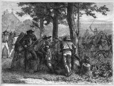 Krieg der Französischen Revolution und Bewegungen gegen Revolutionäre: Belagerung und Eroberung der Stadt Lyon durch die französische republikanische Armee am 9. Oktober 1793 gegen die royalistischen Truppen. Gravur von 1866 in „Histoire de la Révolution f von Anonymous Anonymous