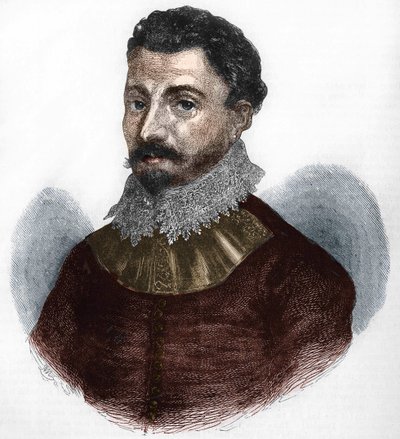 Porträt von Sir Francis Drake. Englischer Navigator und Freibeuter (geboren in Tavistock, Devonshire, ca. 1540 in Portobelo, Panama) von Anonymous Anonymous