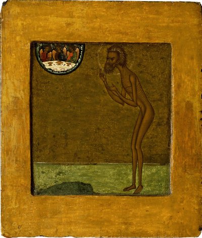 Basil der Selige, Ende 16. Jahrhundert von Anonymous Russian icon painter