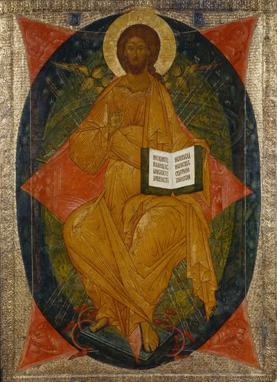 Christus in Majestät aus dem Deesis-Bereich, 1497 von Anonymous Russian icon painter