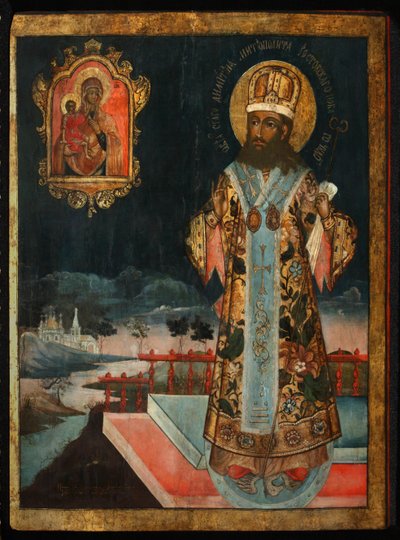 Heiliger Dimitry, Metropolit von Rostow, 1771 von Anonymous Russian icon painter