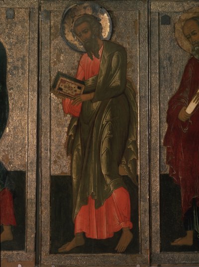 Der Apostel Matthäus aus der Deesis-Reihe, 16. Jahrhundert von Anonymous Russian icon painter