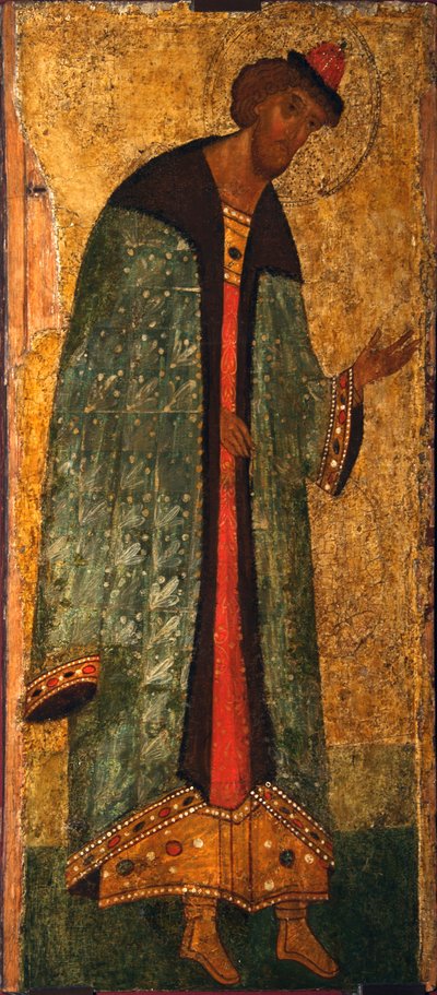 Heiliger Prinz Boris, 15. Jahrhundert von Anonymous Russian icon painter