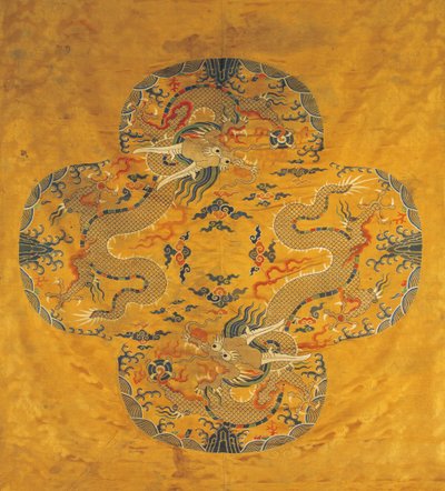 Drachen-Seidenbrokatstoff, Ende des 16. Jahrhunderts von Anonymous master.