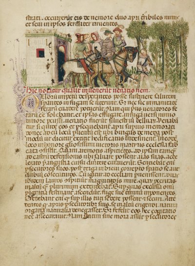 Aimo und Vermondo reiten zur Jagd aus von Anovelo da Imbonate
