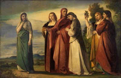 Dante und die edlen Frauen von Ravenna von Anselm Feuerbach