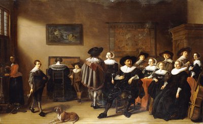 Gruppenporträt in einem Innenraum von Anthonie Palamedesz
