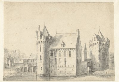 Ansicht des Sjaerdemaslot in Franeker von Anthonie Waterloo