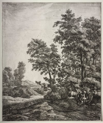 Sechs große aufrechte Landschaften mit Szenen aus Ovids Metamorphosen: Merkur und Argus von Anthonie Waterloo