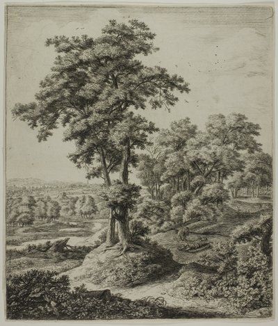 Der untreue Prophet von Juda, aus Sechs große aufrechte Landschaften mit Szenen aus dem Alten Testament von Anthonie Waterloo