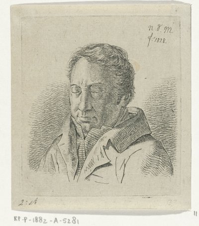 Mann mit geschlossenen Augen von Anthonie Willem Hendrik Nolthenius de Man