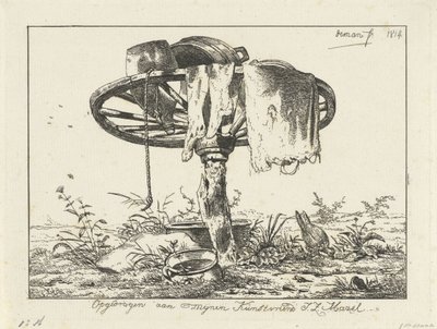 Rad auf einem Pfahl von Anthonie Willem Hendrik Nolthenius de Man