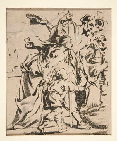 Figurengruppe (möglicherweise der linke Teil einer Anbetung) von Anthonis Sallaert