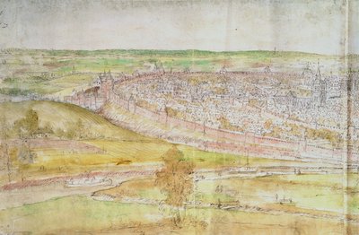 Panoramablick auf Brüssel, 16. Jahrhundert von Anthonis van den Wyngaerde
