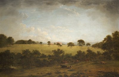 Tabley: Der Park mit einem entfernten Blick auf das Haus von Anthony Devis