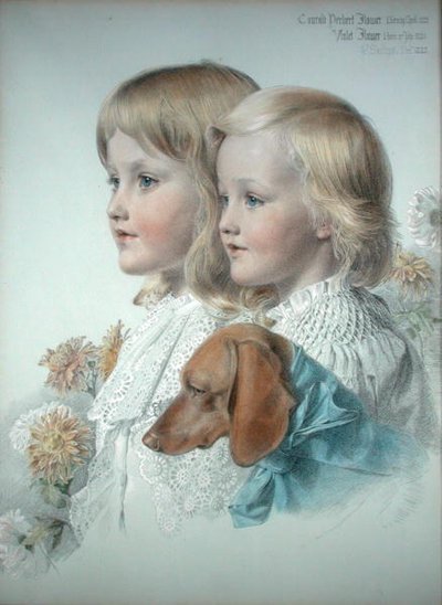 Porträt von Conrad und Violet Flower von Anthony Frederick Augustus Sandys