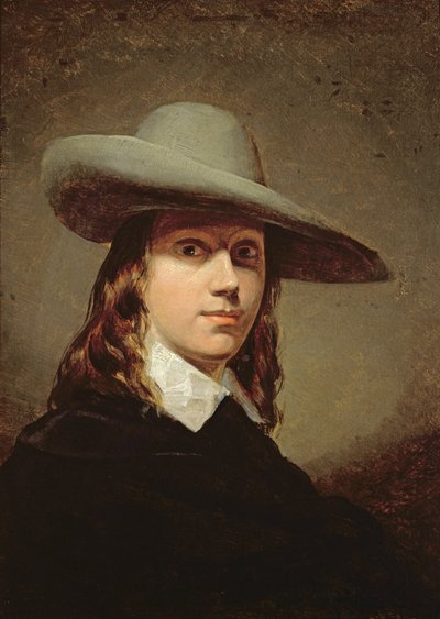 Selbstporträt mit breitkrempigem Hut, 1848 von Anthony Frederick Augustus Sandys