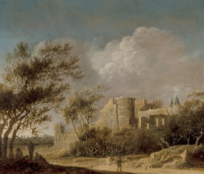 Landschaft mit Blick auf eine Ruine von Anthony Jansz van der Croos