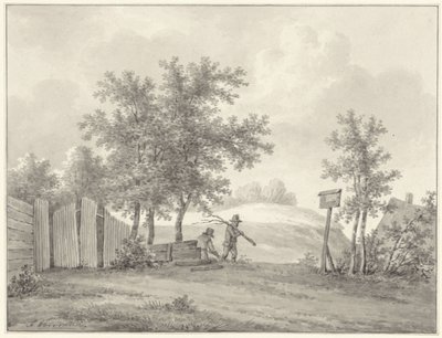 Dünenlandschaft mit zwei Sammlern von Anthony Oberman