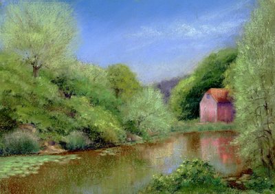 Stromabwärts zur Mühle, 2010 von Anthony Rule