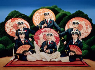 Matrosen mit Regenschirmen, 1995 von Anthony Southcombe