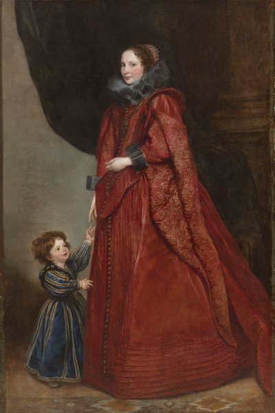 Eine genuesische Dame mit ihrem Kind, ca. 1623-1625 von Anthony van Dyck