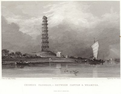 Chinesische Pagode zwischen Kanton und Whampoa von Anthony van Dyck