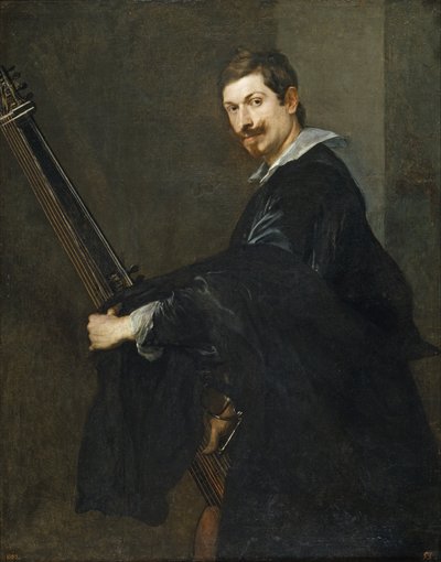 Mann mit einer Laute, zwischen 1621 und 1630 von Anthony van Dyck