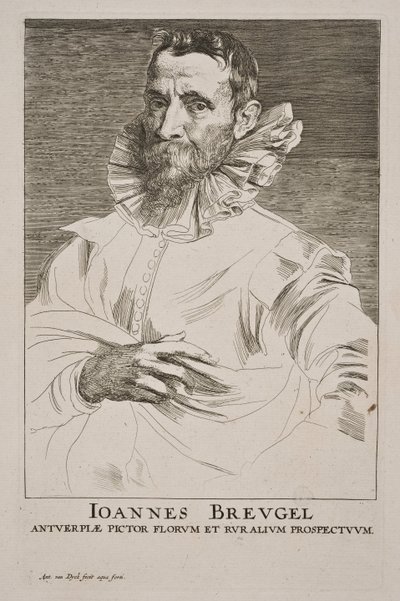 Porträt von Jan Brueghel d.Ä. von Anthony van Dyck