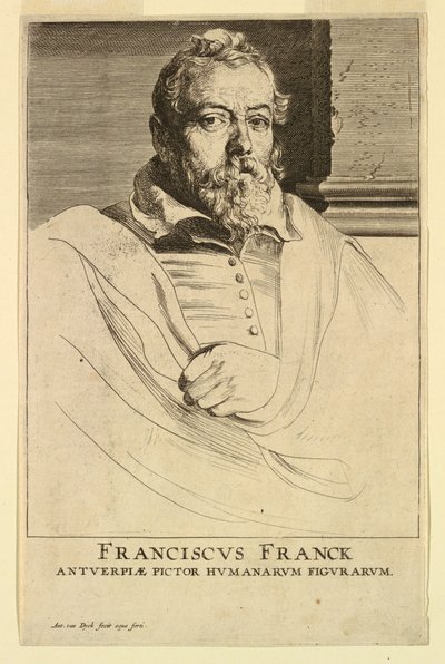 Porträt von Frans Francken, aus den Icones Principum Virorum von Anthony van Dyck