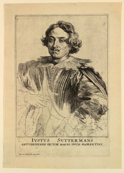 Porträt von Justus Sustermans, aus den Icones Principum Virorum von Anthony van Dyck