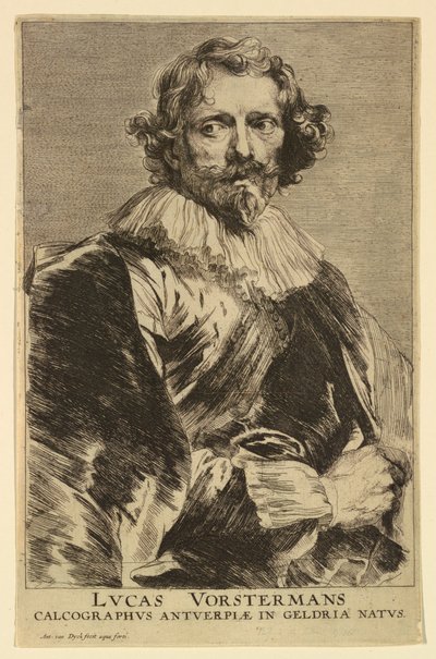 Porträt von Lucas Vorsterman I, aus den Icones Principum Virorum von Anthony van Dyck