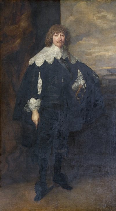 Porträt von William Cavendish, verändert mit blauer Schärpe von Anthony van Dyck