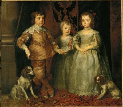 Porträts der drei ältesten Kinder von Karl I., König von England: Charles, James und Mary von Anthony van Dyck