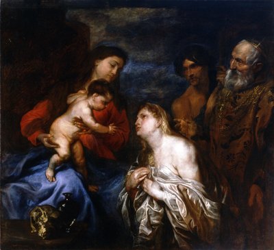 Die Jungfrau und das Kind mit reuigen Sündern von Anthony van Dyck