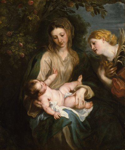 Jungfrau und Kind mit der heiligen Katharina von Alexandria, ca. 1630 von Anthony van Dyck