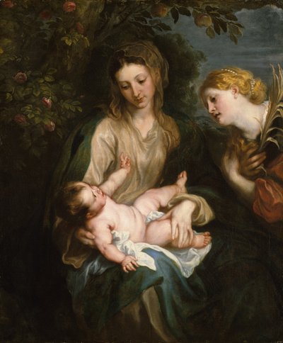 Jungfrau und Kind mit der Heiligen Katharina von Alexandria, ca. 1630 von Anthony van Dyck