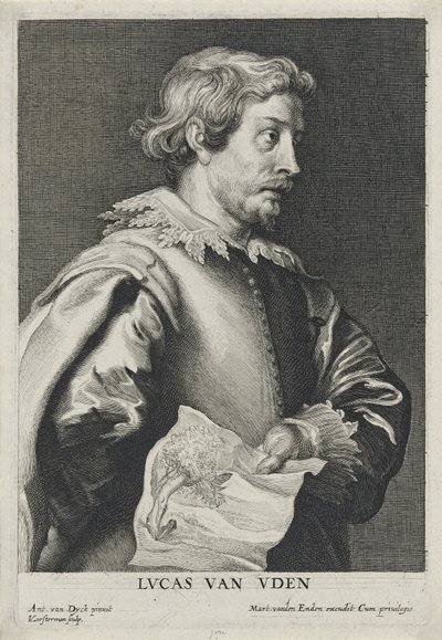 Lucas van Uden, 1630-1640, Radierung von Lucus Vorsterman (1595-1675) von Anthony van after Dyck
