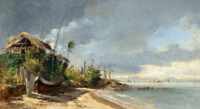Ein Blick auf den Strand, São Domingos, Niterói, RJ von Antonio Parreiras