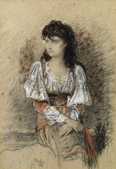 Ein verkleideter Bauer, 1876 von Antoine Auguste Ernest Herbert or Hebert